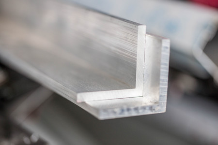 Aluminum cross sectionの写真素材