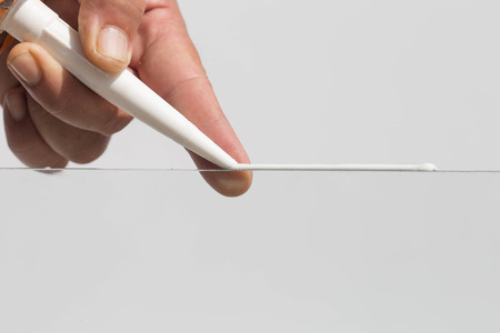 Silicone adhesive for construction.の写真素材