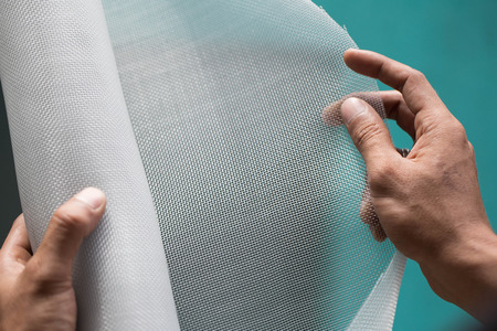 Mosquito nets are used for housing and factories.の写真素材