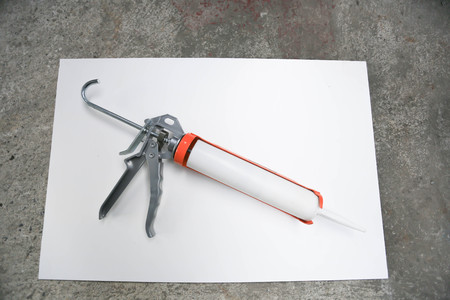 caulking gun Silicone adhesiveの写真素材