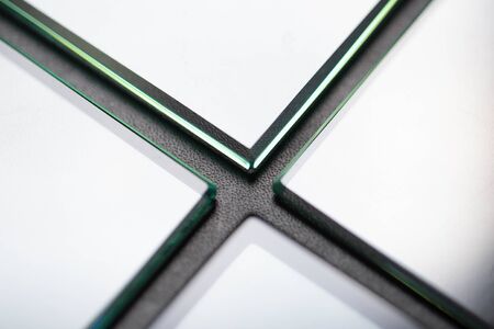 Glass from the factory  used for buildings and homesの写真素材