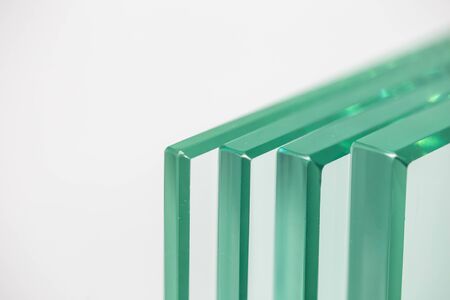 Glass from the factory  used for buildings and homesの写真素材