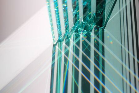 The reflection of the light of the glassの写真素材