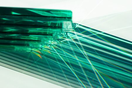 The reflection of the light of the glassの写真素材