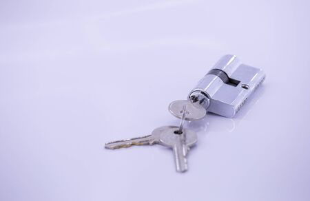 Gun mechanism and internal lock and key setの写真素材
