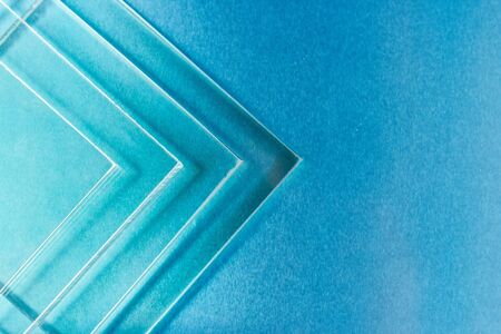 Glass Factory produces a variety of transparent glass thicknesses.の写真素材