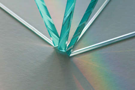 Glass Factory produces clear glassの写真素材