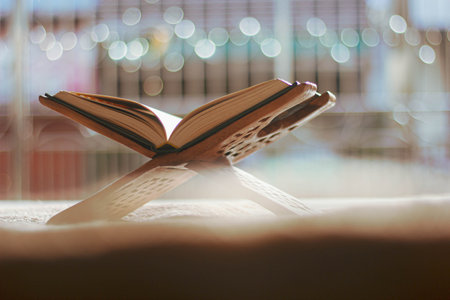 The Qur'an, sometimes called the Qur'an or Qur'an, is the Islamic scripture that Muslims believe was sent down from God.の写真素材
