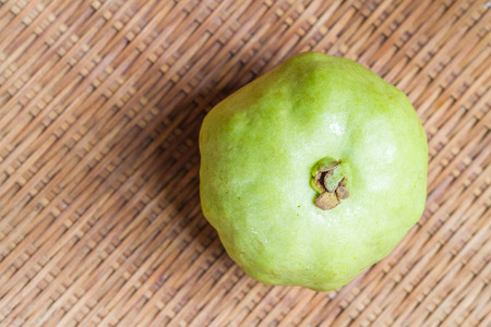Guava paste on the basket. isolated on backgroundの写真素材