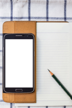 Mobile and diaryの写真素材