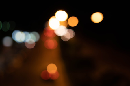 Blurry of bokeh background. Dark space on black.の写真素材