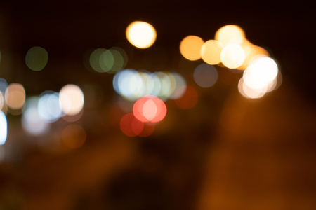 Blurry of bokeh background. Dark space on black.の写真素材