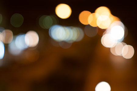 Blurry of bokeh background. Dark space on black.の写真素材