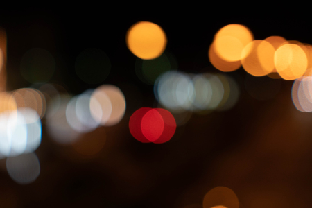Blurry of bokeh background. Dark space on black.の写真素材