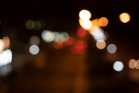 Blurry of bokeh background. Dark space on black.の写真素材