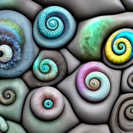 3D Stone Pattern Wallpaper. Fibonacci pattern design