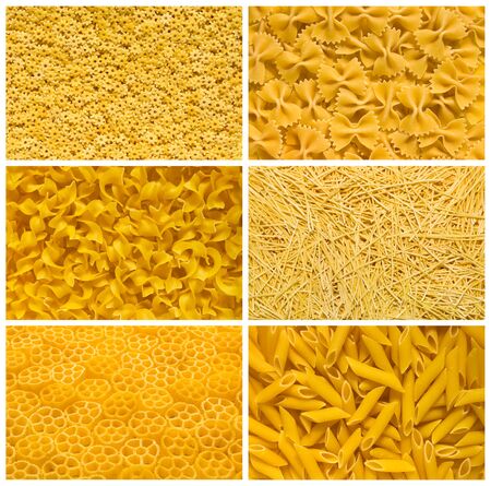Italian pasta backgrounds collectionの写真素材