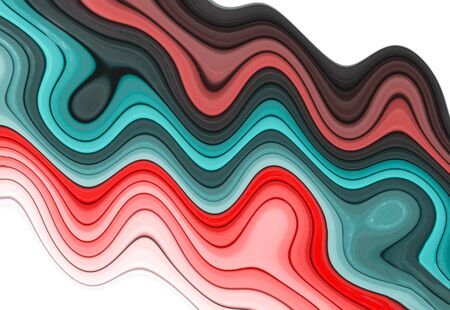 Abstract multicolored waves background made by paint and colored pencils. Back to school. Vibrant pattern.の写真素材