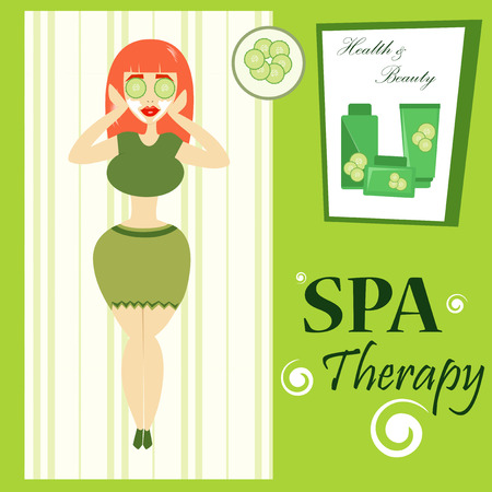 Face mask and spa treatment for the skinのイラスト素材
