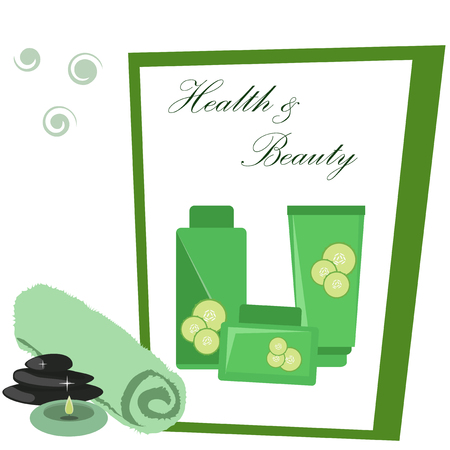 Face mask and spa treatments for the skin.のイラスト素材