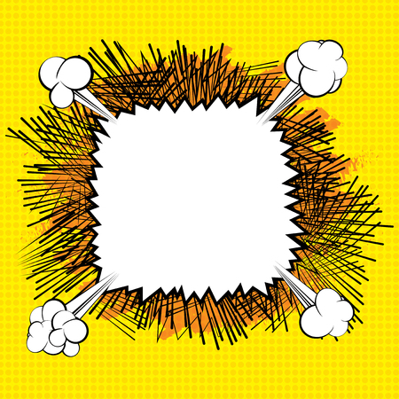 Retro style comic book background with blank space for your text.のイラスト素材