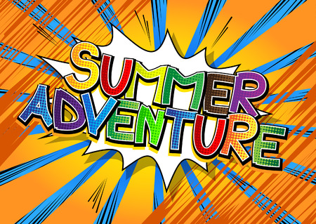 Summer Adventure - Comic book style word.のイラスト素材