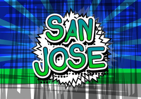 San Jose - Comic book style text.のイラスト素材