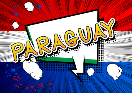 Paraguay - Comic book style text.のイラスト素材