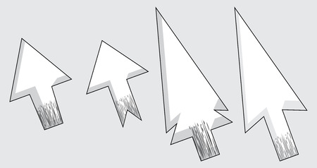 Set of arrow cursors symbol iconsのイラスト素材
