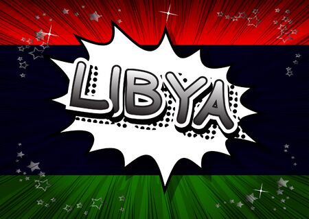 Libya - Comic book style text.のイラスト素材