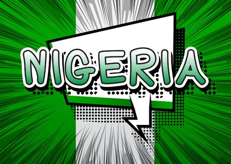 Nigeria - Comic book style text.のイラスト素材