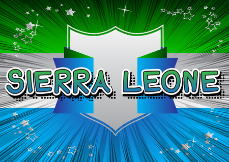Sierra Leone - Comic book style text.のイラスト素材