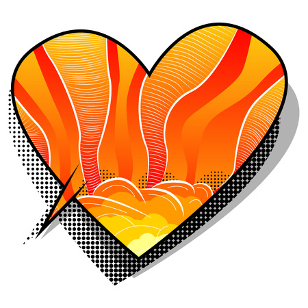 Speech bubble filled with comic book background.のイラスト素材