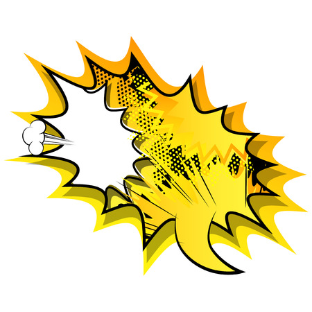 Speech bubble filled with comic book background.のイラスト素材