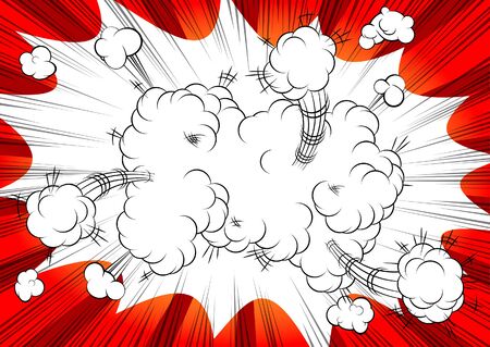 Colorful vector illustrated comic book style background.のイラスト素材