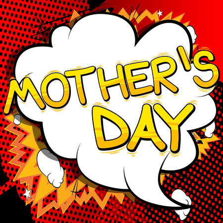 Mother's Day - Comic book style word.のイラスト素材