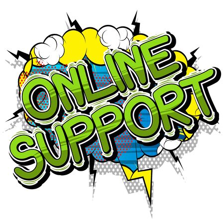 Online Support - Comic book style word.のイラスト素材