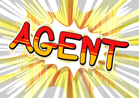 Agent - Comic book style word.のイラスト素材