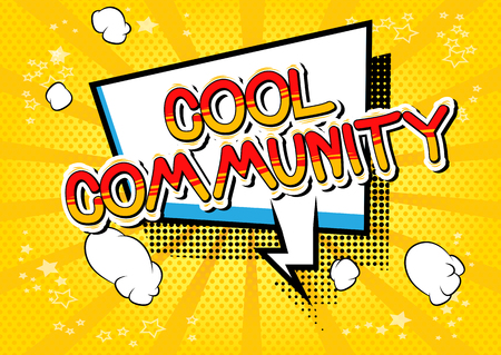 Cool Community - Comic book style word.のイラスト素材