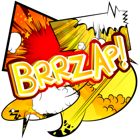 Brrzap! - Vector illustrated comic book style expression.のイラスト素材
