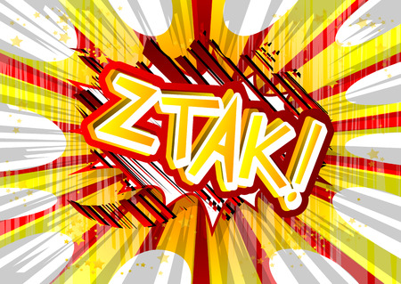 Ztak! - Vector illustrated comic book style expression.のイラスト素材