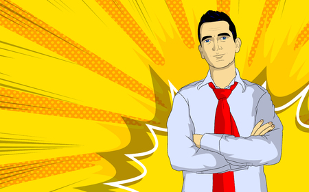 Pop art corporate man.のイラスト素材
