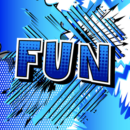 Fun - Comic book style word on abstract background.のイラスト素材
