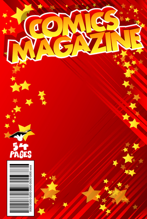 Editable comic book cover with abstract background.のイラスト素材