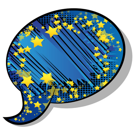 Speech bubble filled with comic book background.のイラスト素材