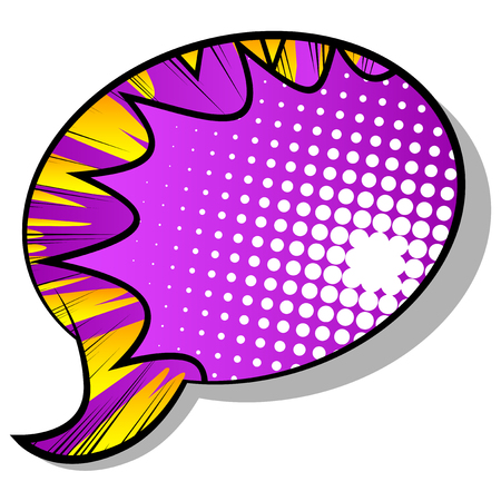 Speech bubble filled with comic book background.のイラスト素材