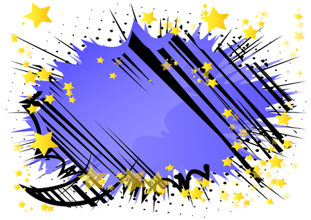 Vector illustrated retro comic background, pop art vintage style.のイラスト素材