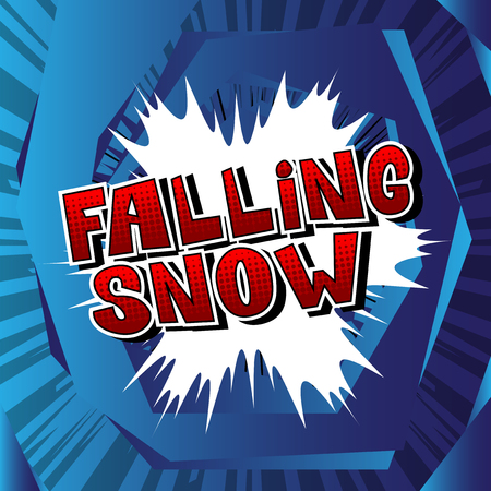 Falling Snow - Vector illustrated comic book style phrase.のイラスト素材