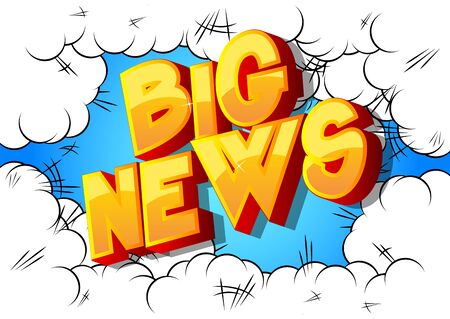 Big News - Comic book style word on abstract background.のイラスト素材