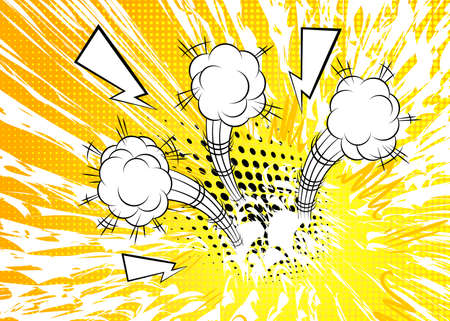 Cartoon design colored background. Comic book backdrop illustration. Vector comics wallpaper.のイラスト素材